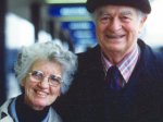 Ava Helen and Linus Pauling, O'Hare International Airport, Chicago, Illinois, 1979. Photo courtesy of Michele and Anthony Silvetti.