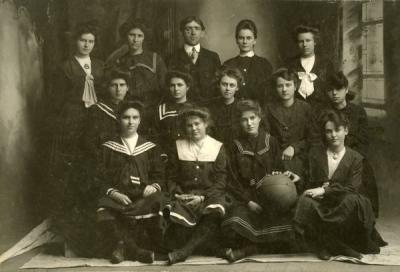 OAC Womens Basketball team, ca 1910s.