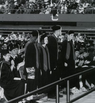 University Honors College graduates at commencement, 1997.