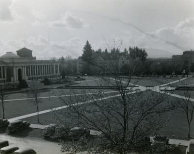The Memorial Union quad, ca. 1940s.