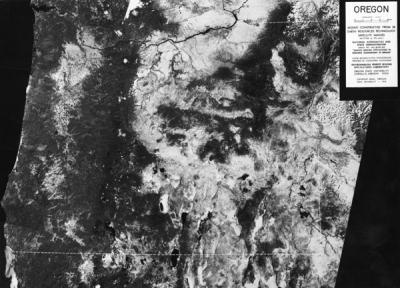 Mosaic satellite image of Oregon, 1974.