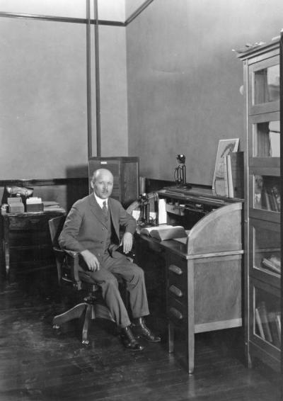 Adolph Ziefle, 1920. Ziefle served as the first Dean of the College of Pharmacy from 1914-1940.