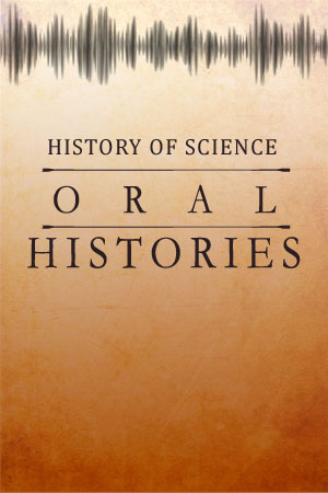 History of Science Oral History Collection. Logo created by Christy Turner.