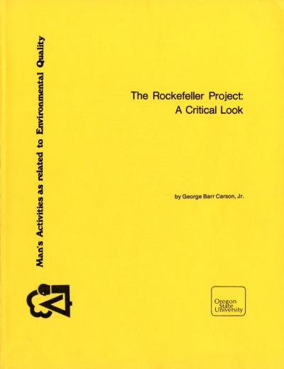 Report written by George Barr Carson, Jr. that provides a record and evaluation of the Rockefeller Project, June 1976.