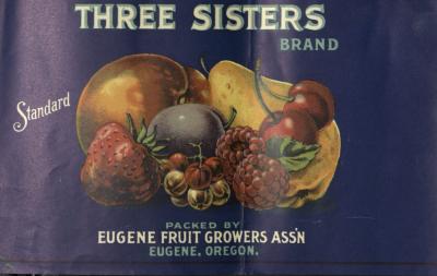 Bartlett pear can label, Eugene Fruit Growers Association