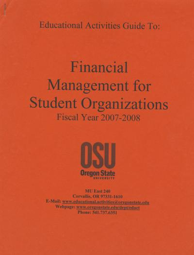 Cover of Financial Guidelines for 2007-2008