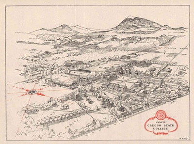 OSC Campus Map, 1950