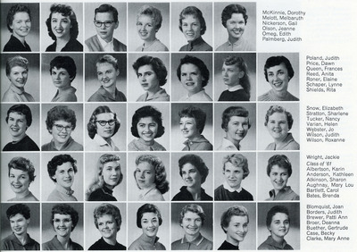 Gail Nickerson in the 1959 Beaver Yearbook