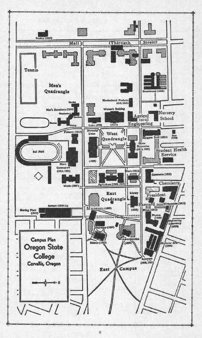 OSC Campus Map, 1940