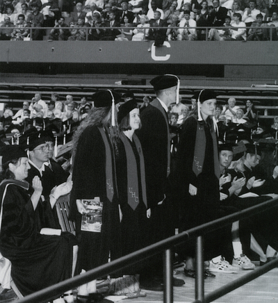 University Honors College graduates at commencement