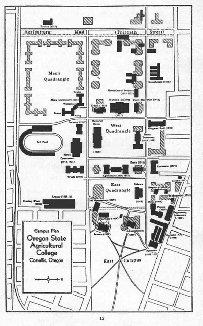 OAC Campus Map, 1930