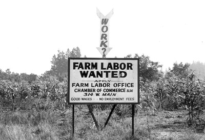 Medford farm labor sign
