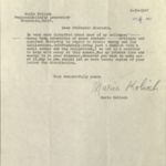 Kolisch, Maria, Regional Salinity Laboratory, March 3, 1947.
