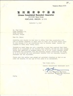 Chinese Consolidated Benevolent Association Letter
